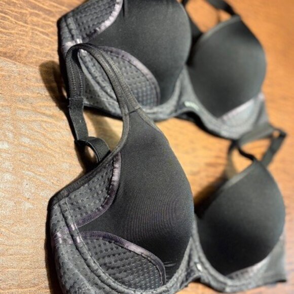 Berlei Sports Bra Size 36c Electrify Mesh Wired Bra - Black // set of 2 bras - Picture 5 of 9